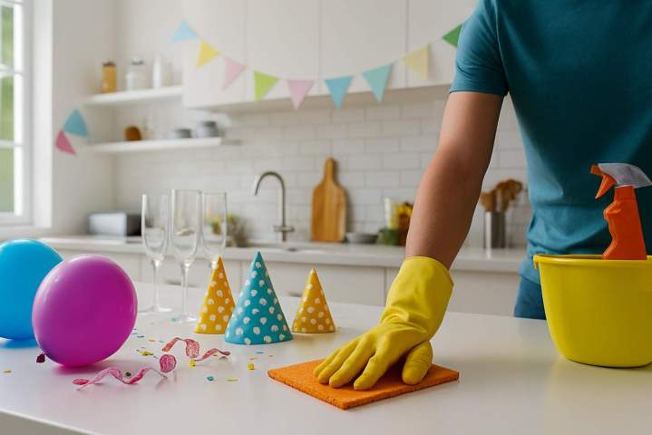 Cleaning kitchen for event Pinecrest